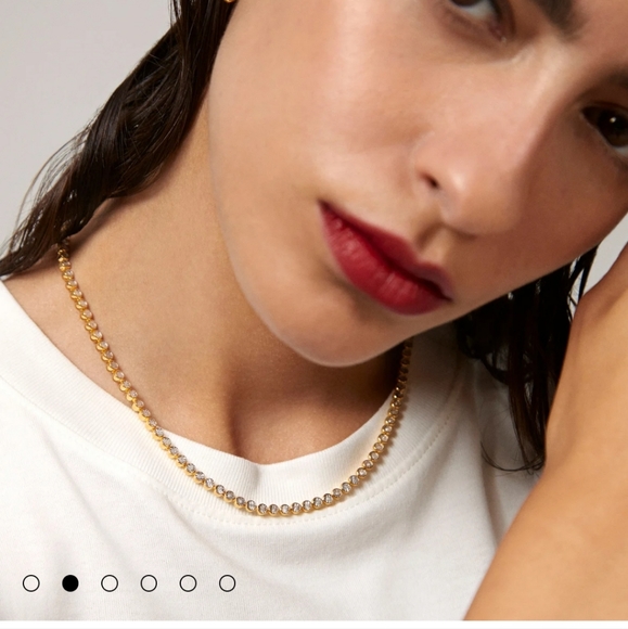 MONICA VINADER Diamond Essential Tennis Nacklace adjustable - Picture 5 of 6